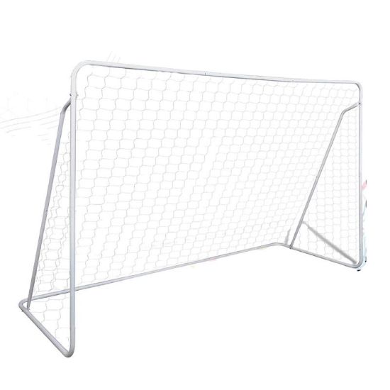 صورة مرمى كرة قدم حديدي كبير قابل للتثبيت